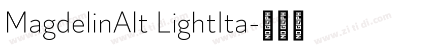 MagdelinAlt LightIta字体转换